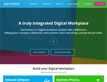 Tablet Screenshot of claromentis.com